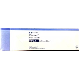 Monoject Blunt Cannula 18G x 1  Lot of 100