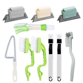 NCZCDZSW Window Grooves Cleaning Tool Set of 10 Window Grooves Cleaning Brush Set Groove Cleaning Brush Blinds Cleaning Brush Window Cleaning Brush for Gaps Window Slots Sliding Doors