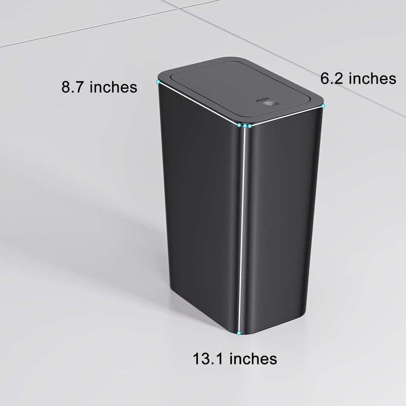 N. NETDOT 3 Pack 10 L/2.6 Gal Bathroom Trash Can