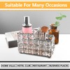 Crystal Makeup Brush Holder, One-Piece Square Brush Organizer, Cosmetics Brush