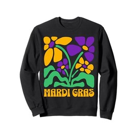 Mardi Gras Carnival Beads New Orleans French Festival Parade Sweatshirt
