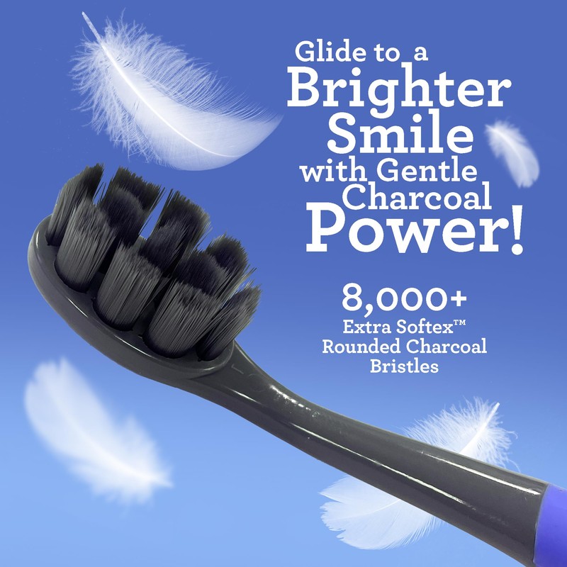 GuruNanda Butter on Gums Charcoal Toothbrush - 8000+ Softex Bristles
