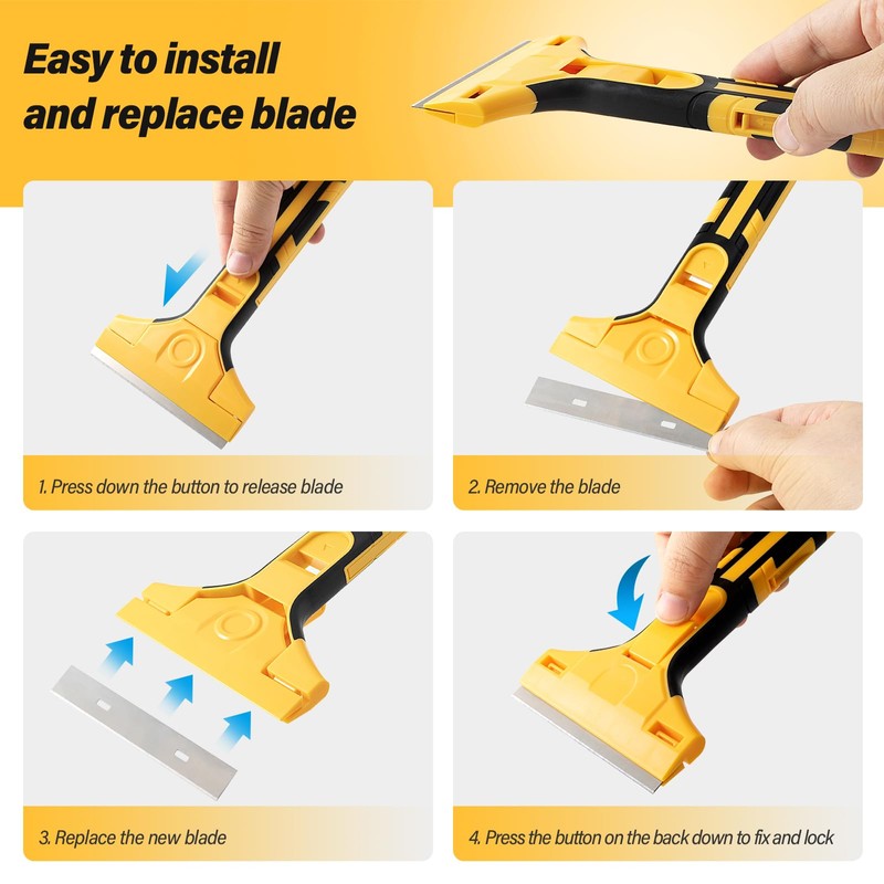 Gomake Razor Blade Scraper Tool Wall Paint Window Glass Scraper