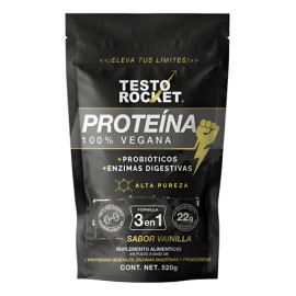 Proteina Vegana 3en1 Testo Rocket Sabor Vainilla                                                                                                      