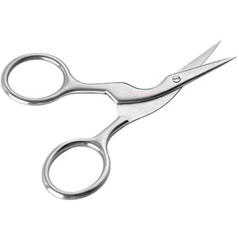 Newest Eyebrow Tweezers Brow Shaping Scissors (Silver)，Eyebrow Scissors