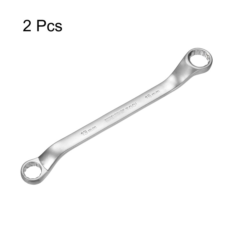 HARFINGTON 2pcs Offset Extra Long Box End Wrench 13 x