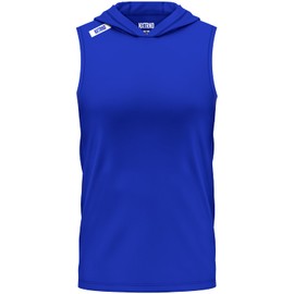 Nxtrnd Team Men's Lightweight Sleeveless Hoodie, Relaxed Fit, Polyester Blend (Blue, Small)