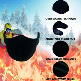 Unbranded Men Women Polar Fleece Ear Warmer Winter Half Face Mask Mouth Cover Breathable