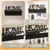 Key Holder for Wall, Metal Black Organizer Wall Mount, Key