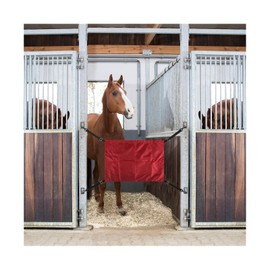 GAITWIN Horse Stall Guard with Swivel Snap Hook,Horse Stall Aisle Guard Fence with Ajustable Straps Strong Metal Push Gate Clip Equestrian Products