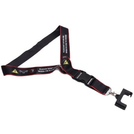 Dilwe Drone Remote Controller Lanyard, Carabiner Design Hanging Strap Safety Warning Neck Lanyard Rope for Mavic Air 2 Drone, Mini 3 Pro Lanyard RC Neck Strap(Black red)