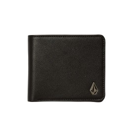 Volcom Men's Slim Stone Pu Wallet Small, Black, One size