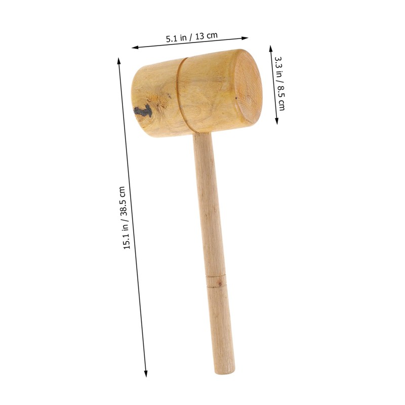 TEHAUX Hammer Smooth Handle Carpenter Mallet Durable Woodworking Tool for