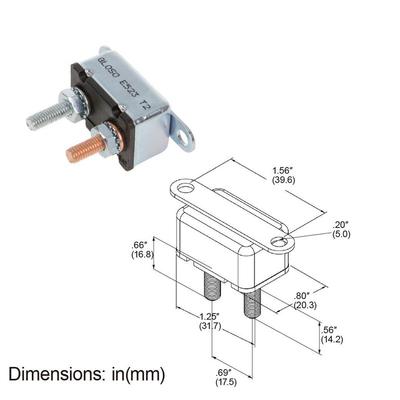GLOSO Type 2 Modified Reset E523, Lengthwise Bracket Stud Circuit