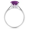 2 CT Purple Round Amethyst Ring for Women 925 Sterling