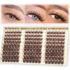 Dark Brown Lash Clusters Wispy Eyelash Clusters Natural Fluffy Lash