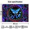 Blacklight Moth and Butterfly Tapestry,UV Reactive Mandala Tapestries Black Light