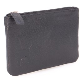 Catwalk Collection Handbags - Women's Leather Coin Purse - Wallet Small / Mini Purse - RFID Blocker - Gift Box - Mimi - Black