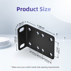 PhyinLan Rack Mount Kit 19 Inch Large Compatibility Rack Ears for Cisco, D-Link, Dell PowerConnect, HP V1910, Linksys and NETGEAR Switches