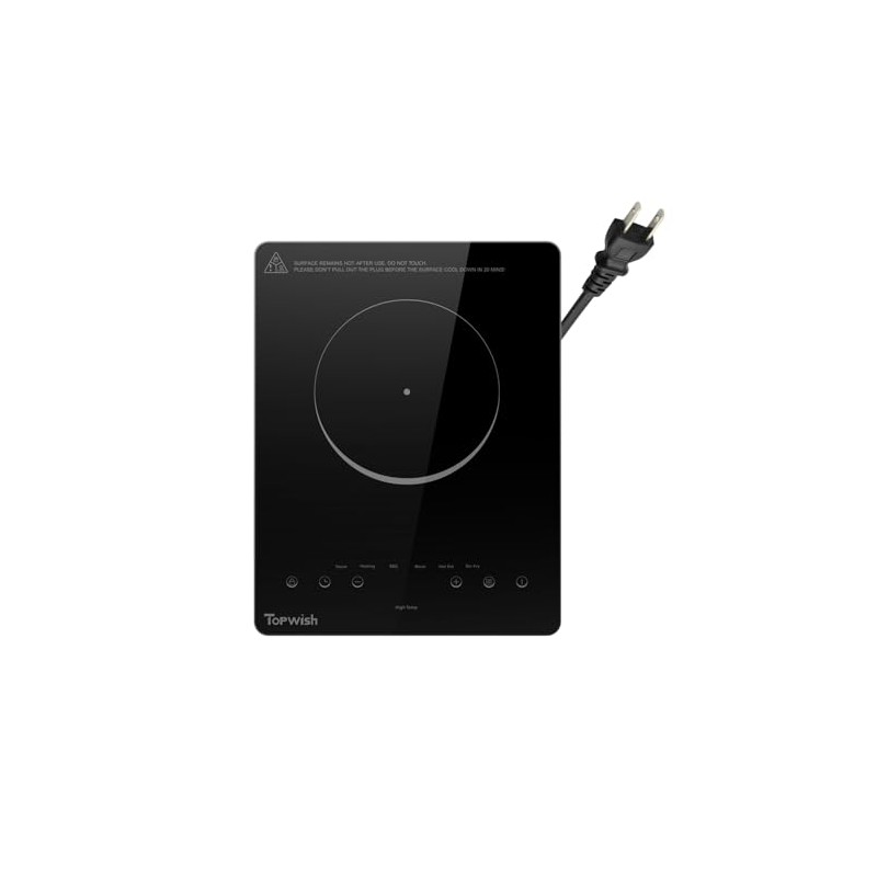 Single Burner Induction Cooktop, 110V Portable Electric Stove with 10