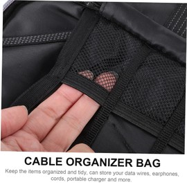 Operitacx Reise-kabel-organizer-tasche Tragbar Für Datenkabel Kopfhörer Handy-ladegerät Mit Reißverschluss Aufbewahrungstasche Leicht