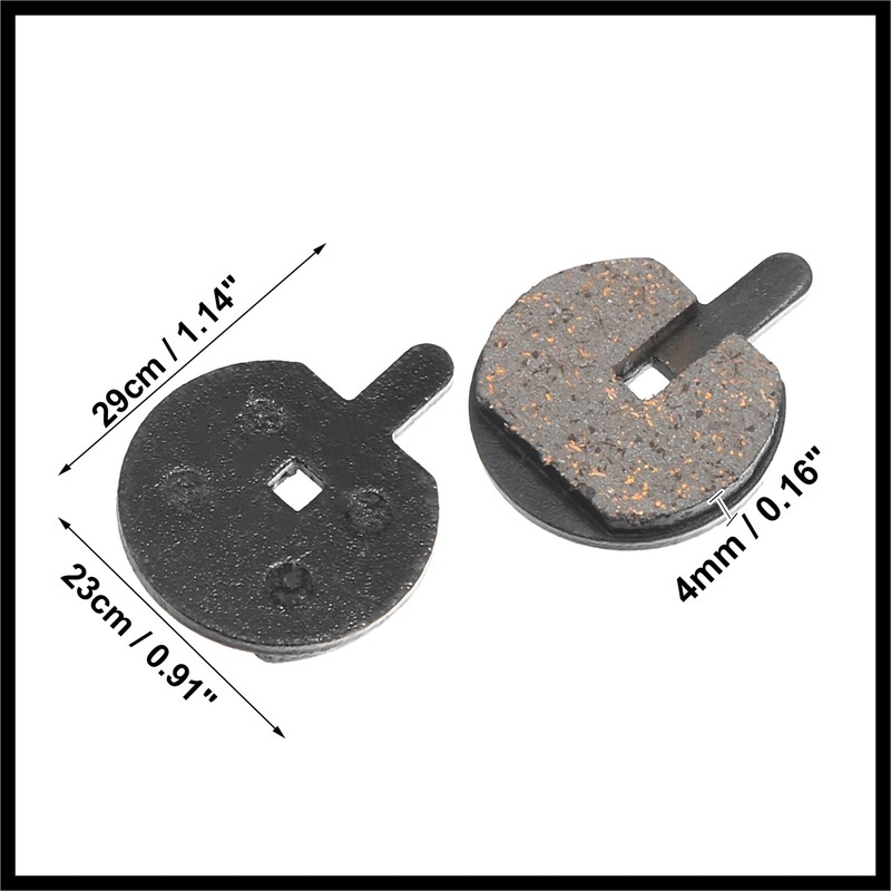 Hihaha 4 Pair Semi Metal Disc Bike Brake Pads W/Spring