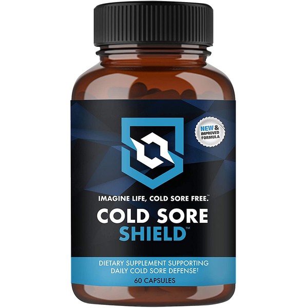 COLD SORE SHIELD Daily Cold Sore Defense Supplement. Immune Support Lip Blister & Cold Sore Treatment with L Lysine - No More Surprise Breakouts!