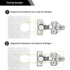 Kit de Placa de Reparación de Bisagras para Armarios -