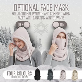 Pickle Wickle Winter Breathable Windproof Head, Neck & Face Balaclava - Warm Fleece Ski & Snowboard for Men & Women (Powder Pink)