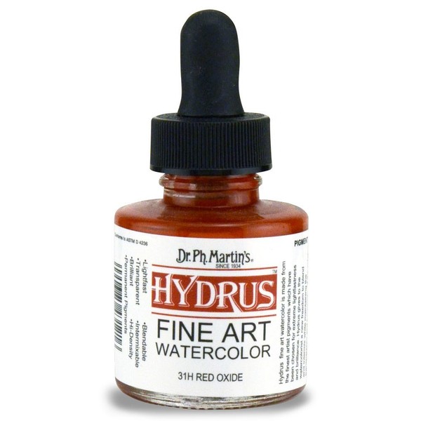 Dr. Ph. Martin's Hydrus Fine Art (31H) Watercolor Bottle, 1.0 oz, Red Oxide