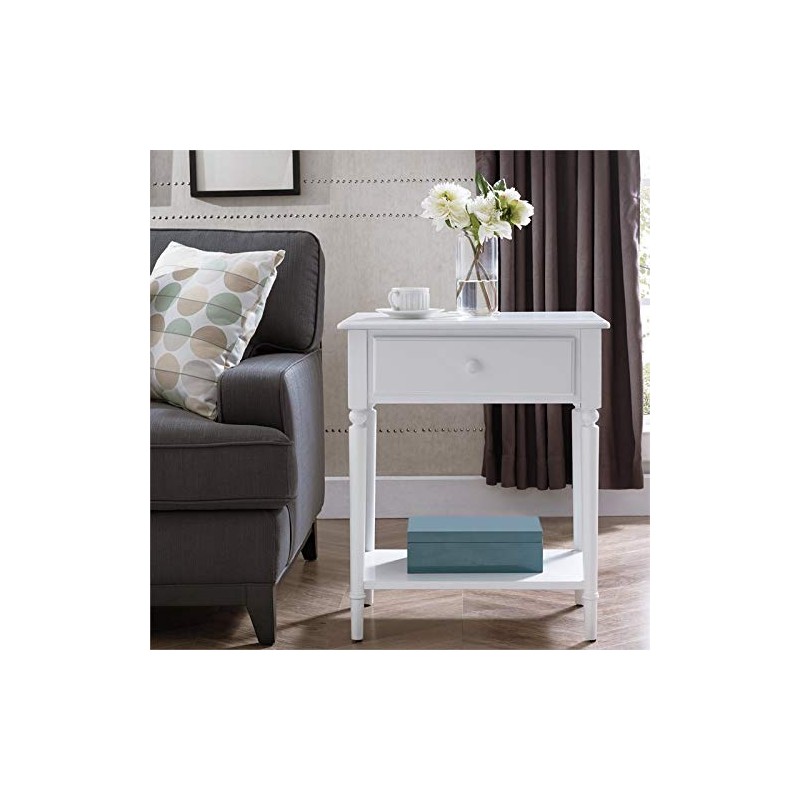 Leick Coastal Notions Nightstand, White