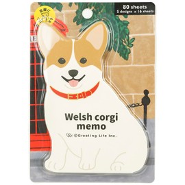 Greeting Life Animal Die Cut Memo Corgi ETN-183