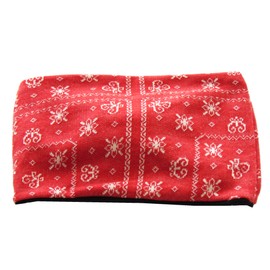 EdgeCity Hair Band, Neck Warmer, Paisley Pattern, Organic Cotton Hair Band - turban 41/red