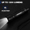 WORKPRO 1200LM Tactical Flashlight, Rechargeable EDC Mini Flashlight, Pocket Flashlight