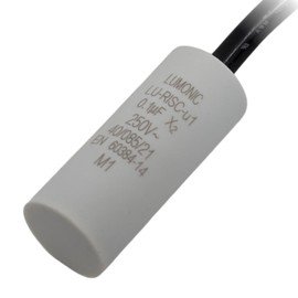 Lumonic I Suppression Capacitor 0.1µF 250VAC I 15 x 35 mm I -40 to +85°C I 2 Connection Cables I Radial I 0.1uF I EMC Capacitor I for Household Appliances, Electric