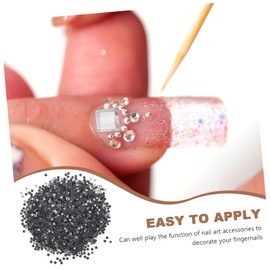 Mikinona 5000pcs Mini Decorative Tiles for Nail Art Charms for Home Decor Craft Projects and Manicure Supplies Transparent Grey for Creative Designs