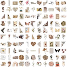Mythya Vintage Estética Pegatinas 120 Pcs, Pegatinas, Impermeable Pegatinas para Botellas de Agua Ordenador Portátil Teléfono Guitarra