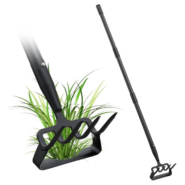 Weeding Hoe Garden Tool, 2 in 1 Stirrup Hoe and