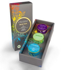 Creano Organic Herbal Tea Gift Set "Loose Tea - Calm Down" - 3 Different Types of Tea in Metal Tins - 27 g - Vegan & Gluten Free - Novelty 2024*