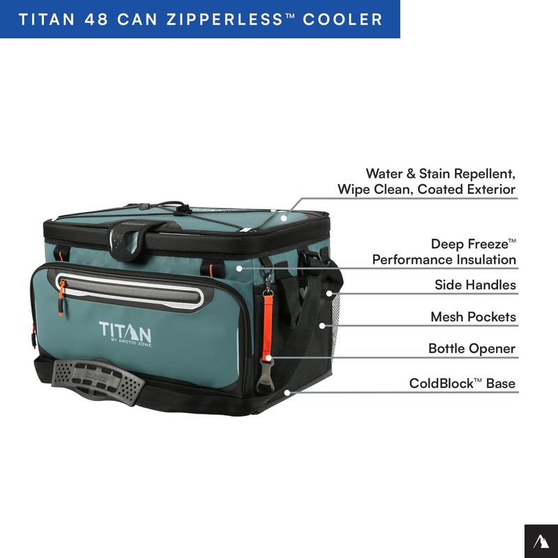 Titan by Arctic Zone 48 Can Zipperless Soft Cooler with