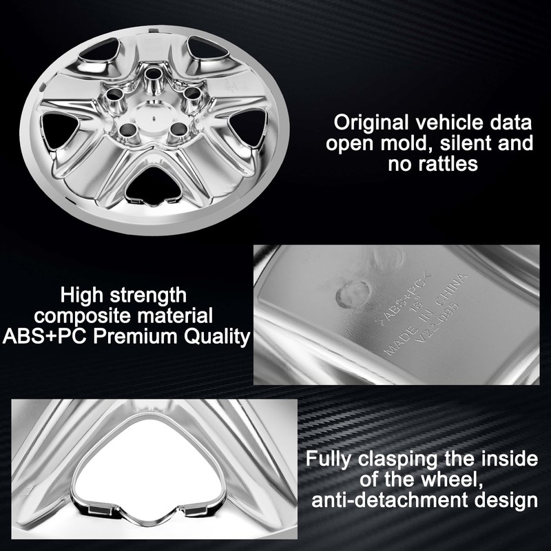 TULALUX Wheel Skins Compatible with Toyota Tundra 2007-2021; 18 inch