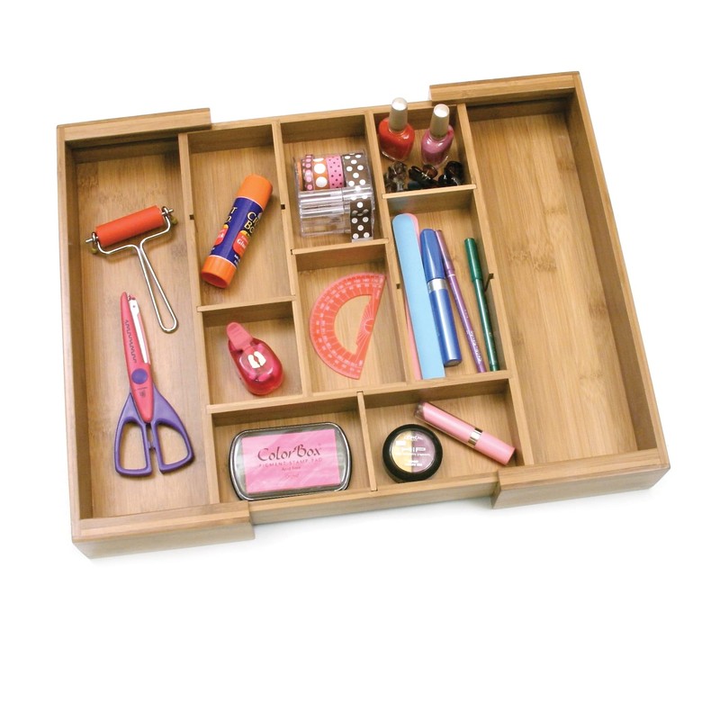 Lipper International 8882 Bamboo Wood Expandable to 18-3/4" Flatware Drawer