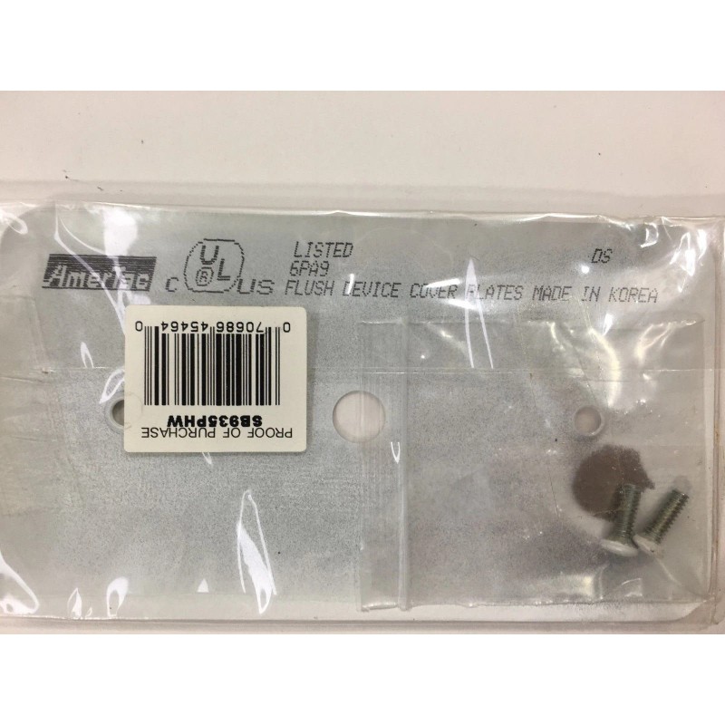 Amerelle Steel Despard Wall Plate - White, for Rocker Knob