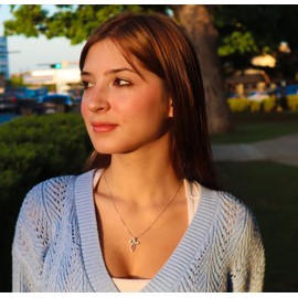 Diamond Cross Necklace 1/10 cttw in 14kt Yellow Gold Plated Silver - 18 Inch Chain