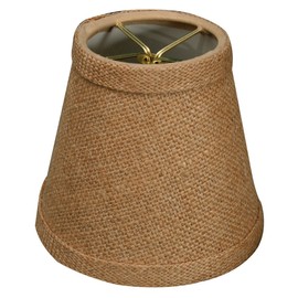 (6 Pack) Royal Designs 5" Burlap Hardback Empire Chandelier Lamp Shade, 3 x 5 x 4.5 (CS-989-5BL-6)