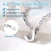 SILVERCUTE Tennis Chain Bangles for Womens J Initial Letter Charm