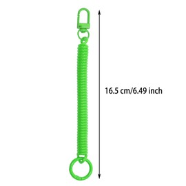 Mini Skater Retractable Coil Spring Keychain Stretchy Spirals Keyring for Work Keys ID Badge, Pack of 10 (Multicolored)