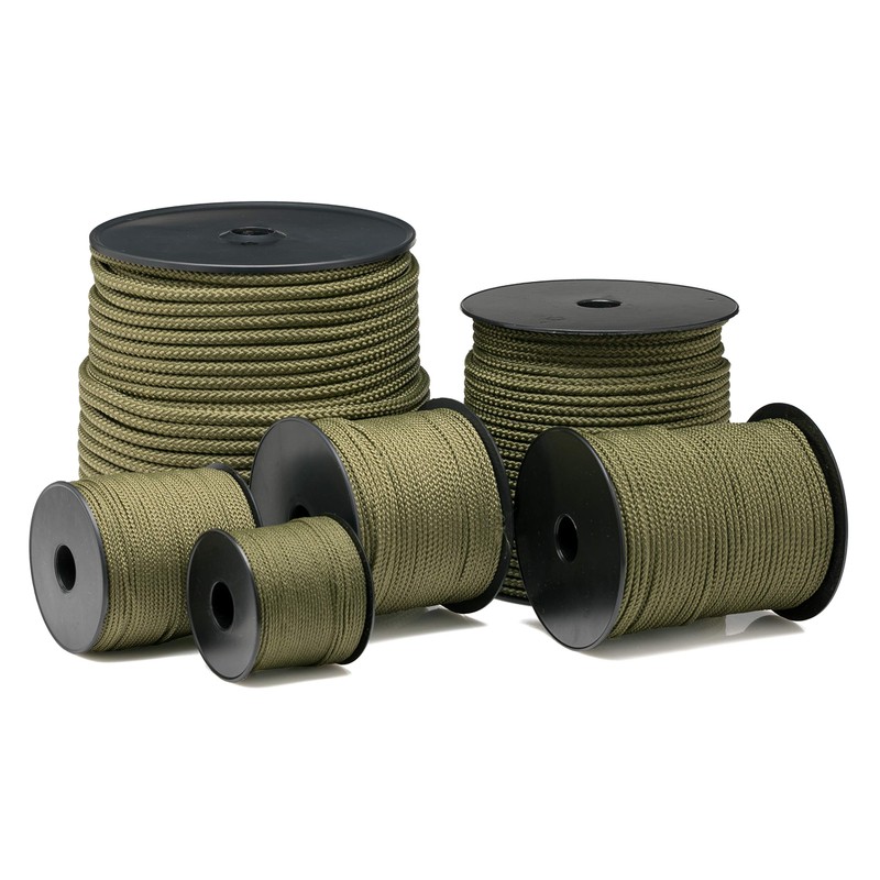 Khaki Spool Braided Polypropylene Diameter 2mm Length ± 100m 411K