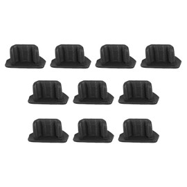 Rebower Micro USB Anti Dust Plug Port Dust Silicone Covers Caps Stoppers, [for Mobile Phone, Digital Camera] - Black/10pcs