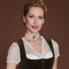 Alpenflüstern Anabelle DHK316 Traditional Pearl Choker Necklace – Elegant Costume